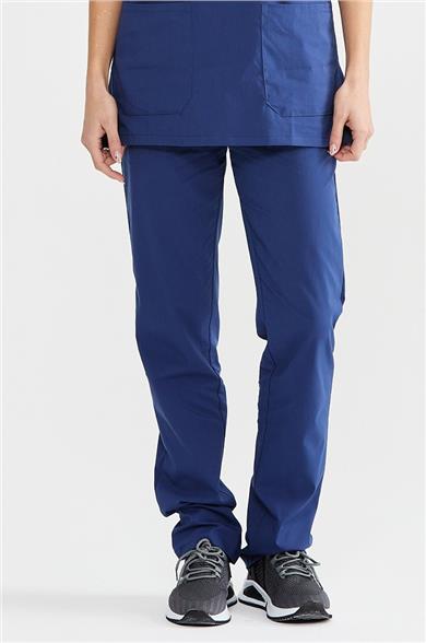 UltraLycra Basic - Likralı Doktor Hemşire Scrubs Tek Alt Cerrahi Forma (UNISEX), Fırtına Mavi