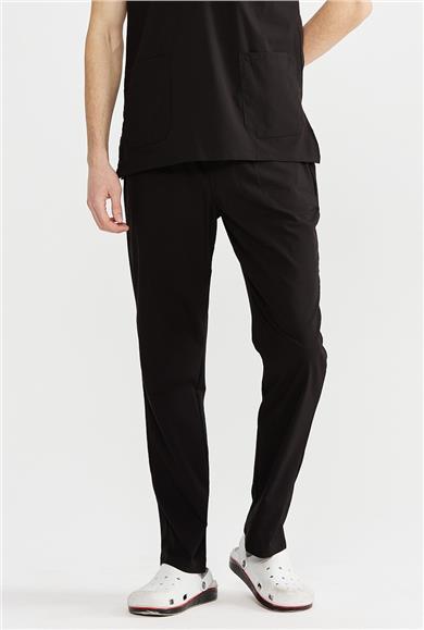 UltraLycra Basic - Likralı Doktor Hemşire Tek Alt Forma (UNISEX), Siyah