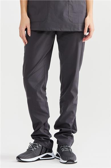 UltraLycra Basic - Likralı Doktor Hemşire Scrubs Tek Alt Cerrahi Forma (UNISEX), Antrasit