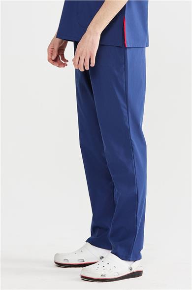 UltraLycra Basic - Likralı Doktor Hemşire Scrubs Tek Alt Cerrahi Forma (UNISEX), Fırtına Mavi