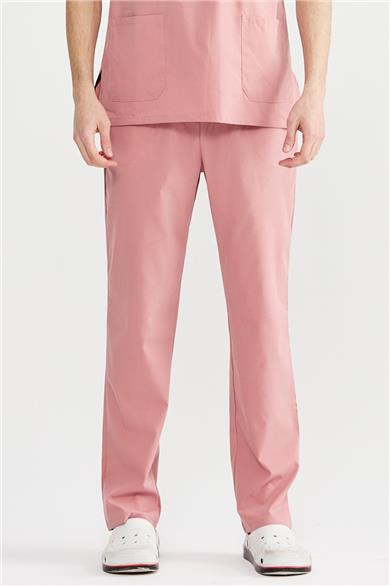 UltraLycra Basic - Likralı Doktor Hemşire Scrubs Tek Alt Cerrahi Forma (UNISEX), Bronz Pembe