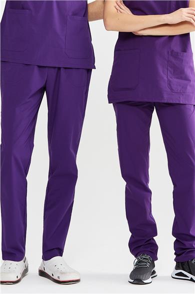 UltraLycra Basic - Likralı Doktor Hemşire Tek Alt Forma (UNISEX), Mor