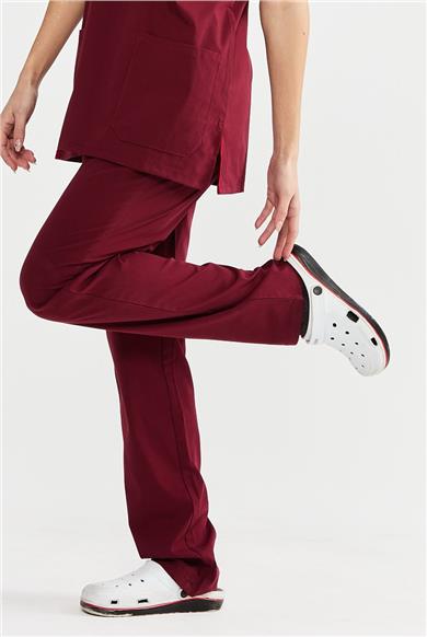 UltraLycra Basic - Likralı Doktor Hemşire Tek Alt Forma (UNISEX), Bordo