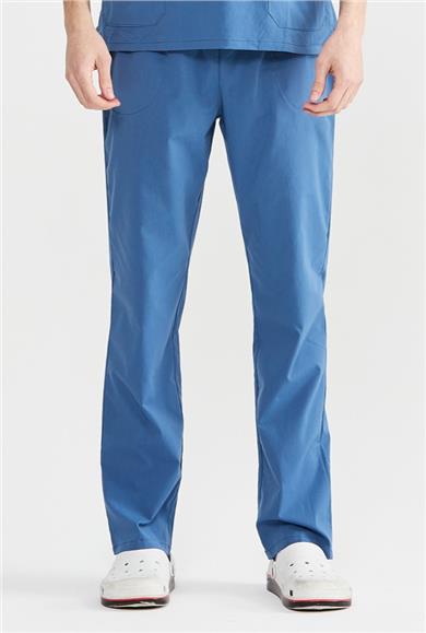 UltraLycra Basic - Likralı Doktor Hemşire Scrubs Tek Alt Cerrahi Forma (UNISEX), İndigo