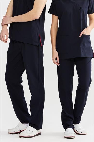 UltraLycra Basic - Likralı Doktor Hemşire Scrubs Tek Alt Cerrahi Forma (UNISEX), Lacivert