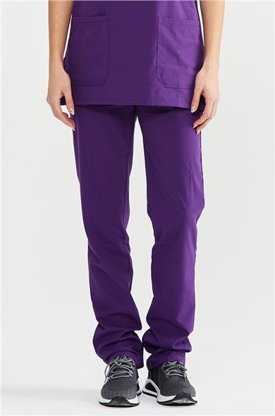 UltraLycra Basic - Likralı Doktor Hemşire Tek Alt Forma (UNISEX), Mor