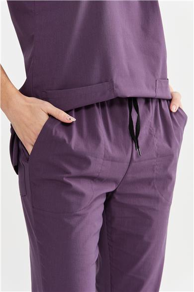 UltraLycra Basic - Likralı Doktor Hemşire Scrubs Tek Alt Cerrahi Forma (UNISEX), Gül Kurusu