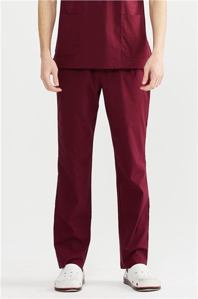 UltraLycra Basic - Likralı Doktor Hemşire Scrubs Tek Alt Cerrahi Forma (UNISEX), Bordo