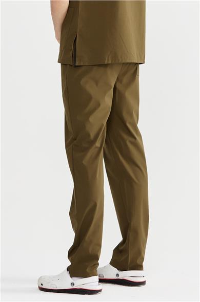 UltraLycra Basic - Likralı Doktor Hemşire Scrubs Tek Alt Cerrahi Forma (UNISEX), Haki