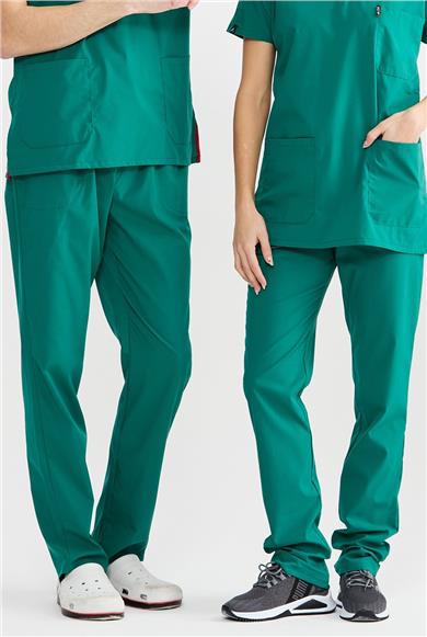 UltraLycra Basic - Likralı Doktor Hemşire Scrubs Tek Alt Cerrahi Forma (UNISEX), Cerrahi Yeşil