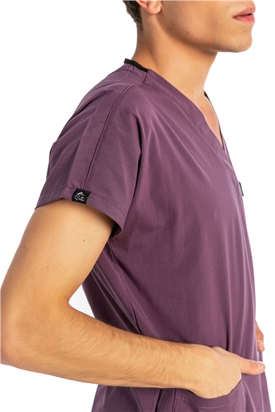 UltraLycra Basic - Likralı Doktor Hemşire Tek Üst Forma (UNISEX), Gül Kurusu