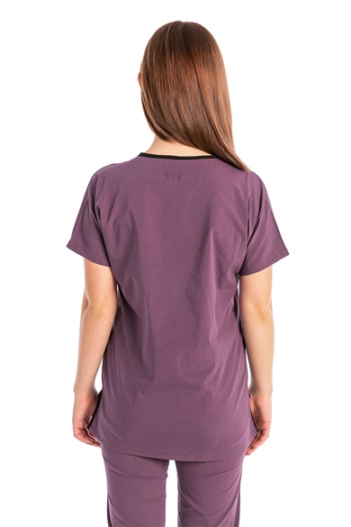 UltraLycra Basic - Likralı Doktor Hemşire Tek Üst Forma (UNISEX), Gül Kurusu