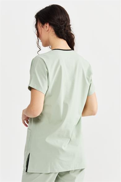UltraLycra Basic - Likralı Doktor Hemşire Tek Üst Forma (UNISEX), Su Yeşili