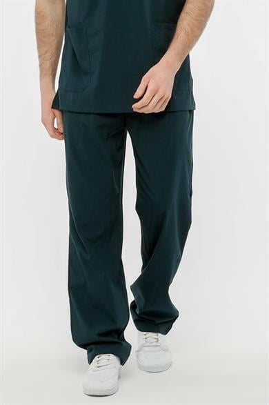 UltraLycra Comfy - Büyük Beden Likralı Doktor Hemşire Tek Alt Cerrahi Forma (UNISEX), Koyu Yeşil