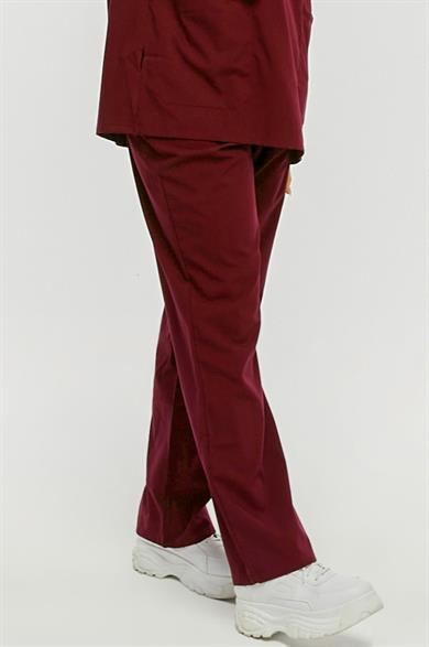 UltraLycra Comfy - Büyük Beden Likralı Doktor Hemşire Tek Alt Cerrahi Forma (UNISEX), Bordo