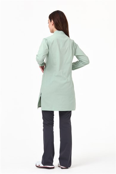 UltraLycra Harmony/Modest - Likralı Doktor Hemşire Tesettür Forma Takımı, Su Yeşili/Antrasit