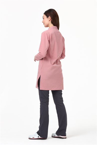 UltraLycra Harmony/Modest - Likralı Doktor Hemşire Tesettür Forma Takımı, Bronz Pembe/Antrasit