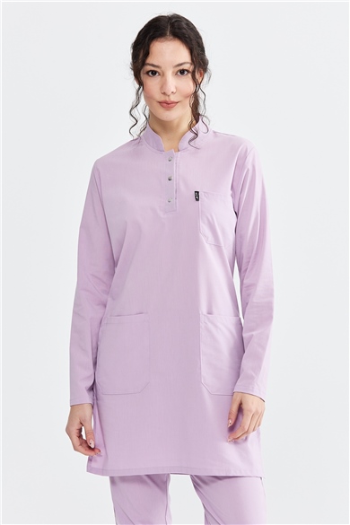 UltraLycra Modest - Likralı Doktor Hemşire Tesettür Forma Takımı, Lila