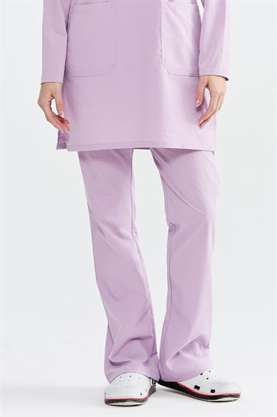 UltraLycra Modest - Likralı Doktor Hemşire Tesettür Tek Alt Forma, Lila