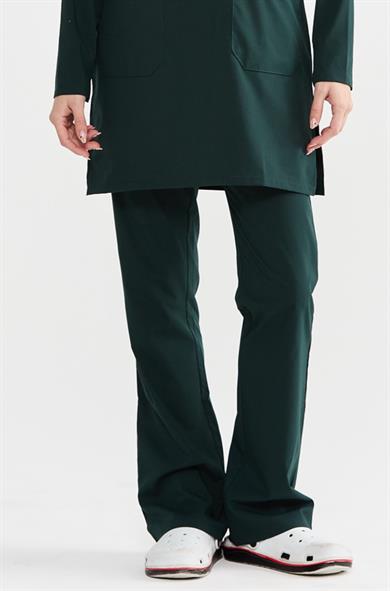 UltraLycra Modest - Likralı Doktor Hemşire Tesettür Tek Alt Forma, Koyu Yeşil