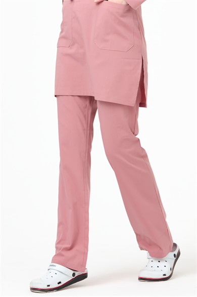 UltraLycra Modest - Likralı Doktor Hemşire Tesettür Tek Alt Forma, Bronz Pembe