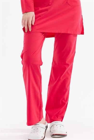 UltraLycra Modest - Likralı Doktor Hemşire Tesettür Tek Alt Forma, Nar Çiçeği