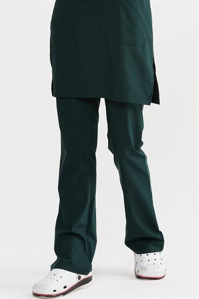 UltraLycra Modest - Likralı Doktor Hemşire Tesettür Tek Alt Forma, Koyu Yeşil