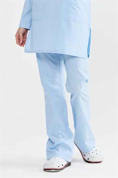 UltraLycra Modest - Likralı Doktor Hemşire Tesettür Tek Alt Forma, Buz Mavi