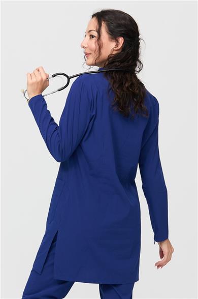 UltraLycra Modest - Likralı Doktor Hemşire Tesettür Tek Üst Forma, Saks