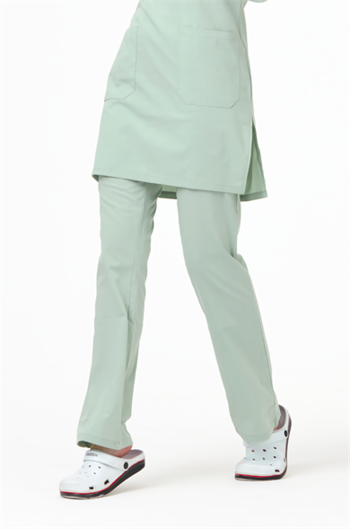 UltraLycra Modest - Likralı Doktor Hemşire Tesettür Tek Alt Forma, Su Yeşili