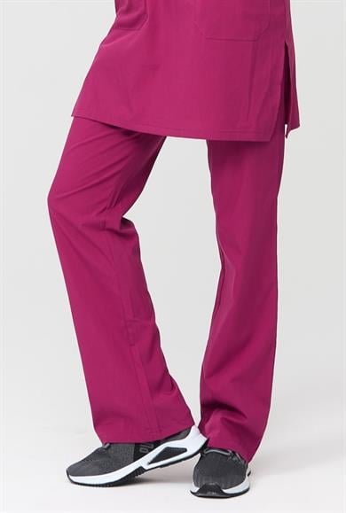 UltraLycra Modest - Likralı Doktor Hemşire Tesettür Tek Alt Forma, Vişne