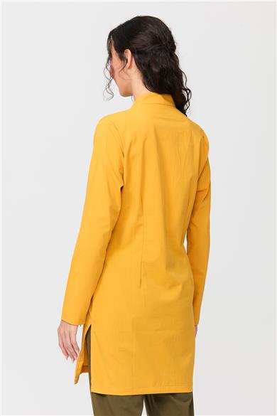 UltraLycra Modest - Likralı Doktor Hemşire Tesettür Tek Üst Forma, Safran