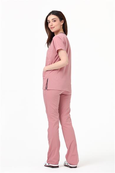 UltraLycra Spaniard - Likralı Doktor Hemşire Forma Takımı (KADIN), Bronz Pembe