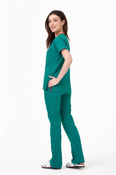 UltraLycra Spaniard - Likralı Doktor Hemşire Forma Takımı (KADIN), Cerrahi Yeşil