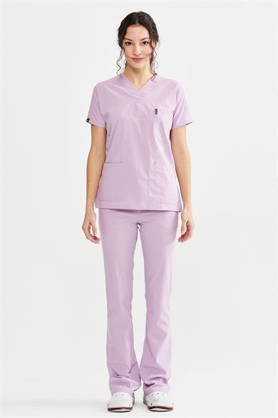 UltraLycra Spaniard - Likralı Doktor Hemşire Forma Takımı (KADIN), Lila