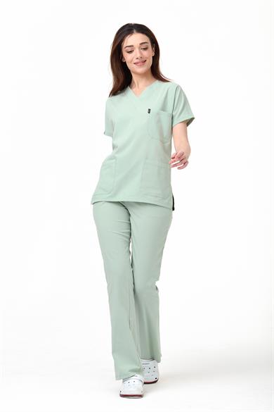 UltraLycra Spaniard - Likralı Doktor Hemşire Forma Takımı (KADIN), Su Yeşili
