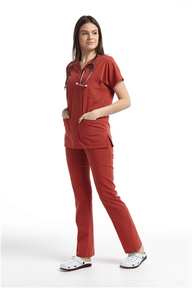 UltraLycra Spaniard - Doktor Hemşire Forma Takımı (KADIN), Kiremit