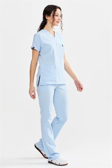 UltraLycra Spaniard - Doktor Hemşire Forma Takımı (KADIN), Buz Mavi