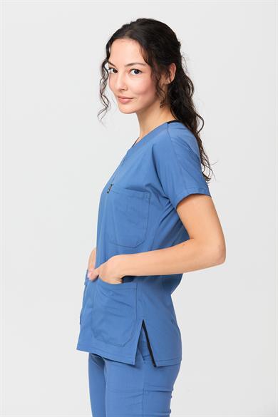 UltraLycra Spaniard - Likralı Doktor Hemşire Forma Takımı (KADIN), İndigo