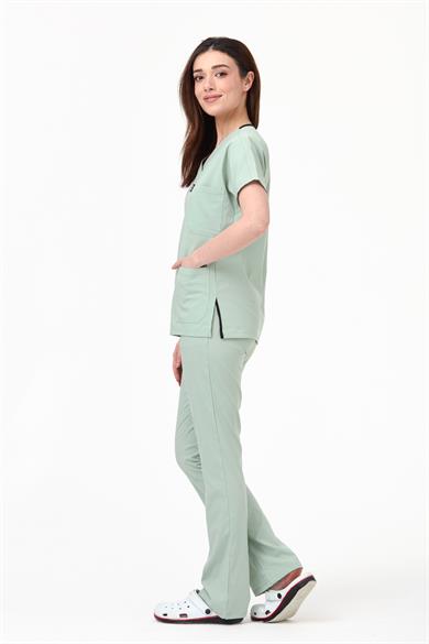 UltraLycra Spaniard - Likralı Doktor Hemşire Forma Takımı (KADIN), Su Yeşili