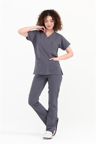 UltraLycra Spaniard - Likralı Doktor Hemşire Forma Takımı (KADIN), Asfalt