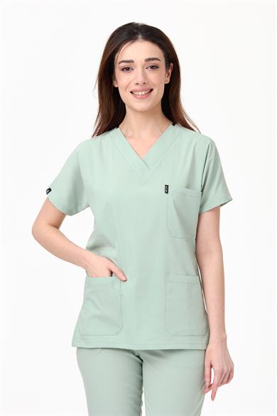 UltraLycra Spaniard - Likralı Doktor Hemşire Forma Takımı (KADIN), Su Yeşili