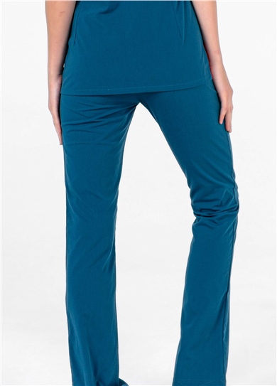 UltraLycra Spaniard - Likralı Doktor Hemşire Scrubs Tek Alt Cerrahi Forma (KADIN), Petrol Mavi