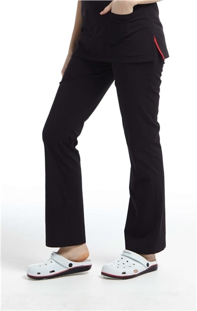 UltraLycra Spaniard - Likralı Doktor Hemşire Tek Alt Forma (KADIN), Siyah