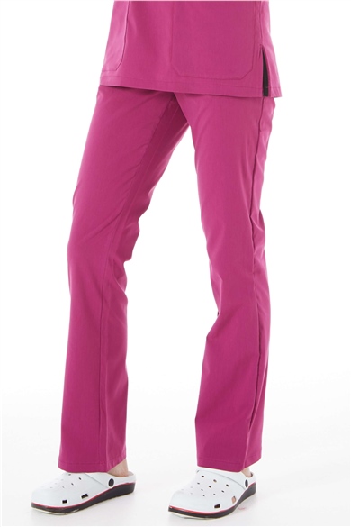 UltraLycra Spaniard - Likralı Doktor Hemşire Scrubs Tek Alt Cerrahi Forma (KADIN), Vişne