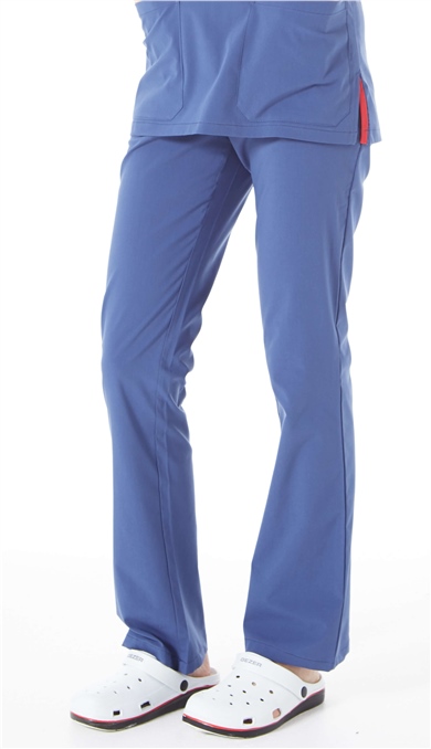UltraLycra Spaniard - Likralı Doktor Hemşire Scrubs Tek Alt Cerrahi Forma (KADIN), Fırtına Mavi