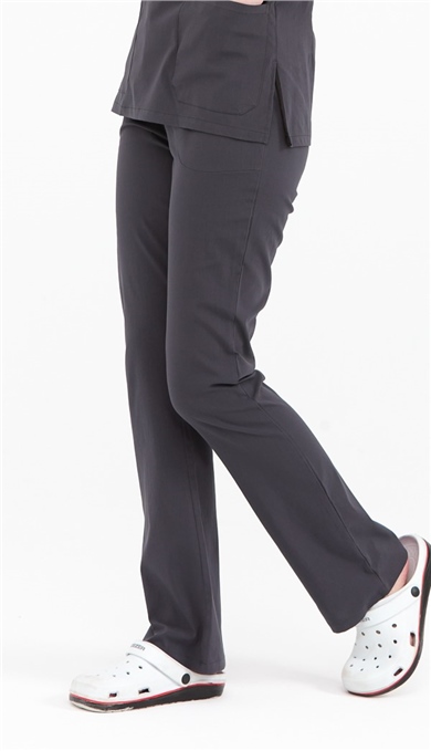 UltraLycra Spaniard - Likralı Doktor Hemşire Scrubs Tek Alt Cerrahi Forma (KADIN), Antrasit