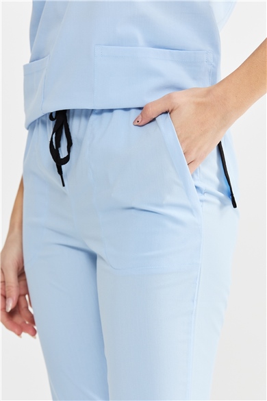 UltraLycra Spaniard - Likralı Doktor Hemşire Tek Alt Forma (KADIN), Buz Mavi