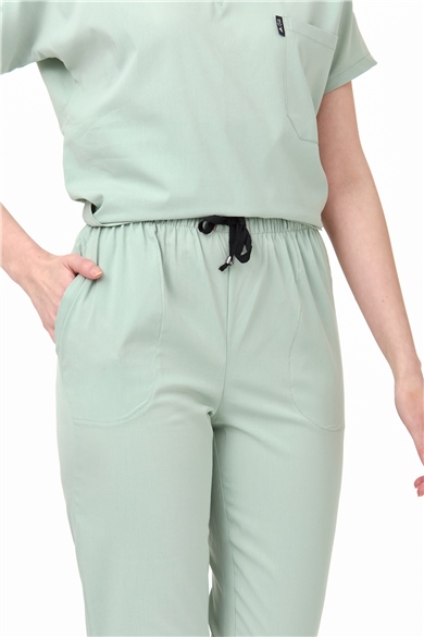 UltraLycra Spaniard - Likralı Doktor Hemşire Scrubs Tek Alt Cerrahi Forma (KADIN), Su Yeşili
