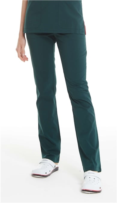 UltraLycra Spaniard - Likralı Doktor Hemşire Scrubs Tek Alt Cerrahi Forma (KADIN), Koyu Yeşil